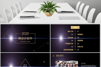 高端黑金创业融资商业计划书公司宣传项目投资合作ppt模版